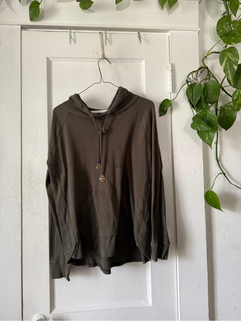 Michael Kors Olive Green Lightweight Hoodie